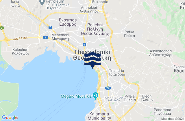 Agios Pavlos, Greece tide times map