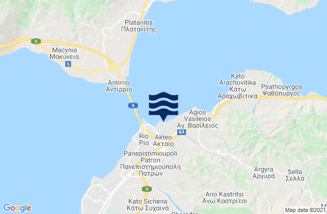 Aktaio, Greece tide times map