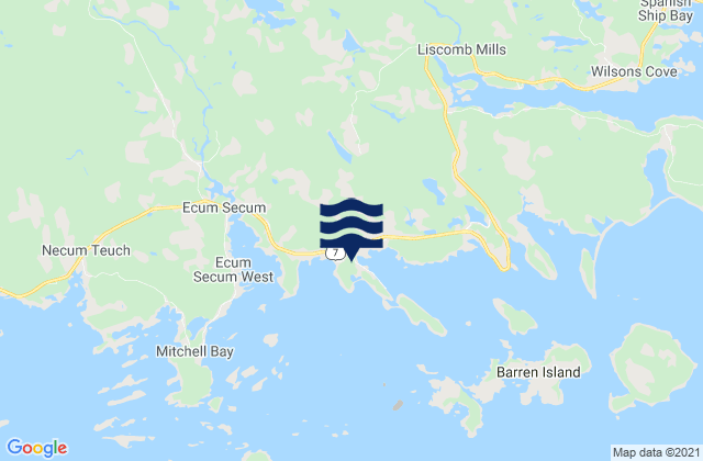 Alera Bay Penkegnei Bay, Russia tide times map