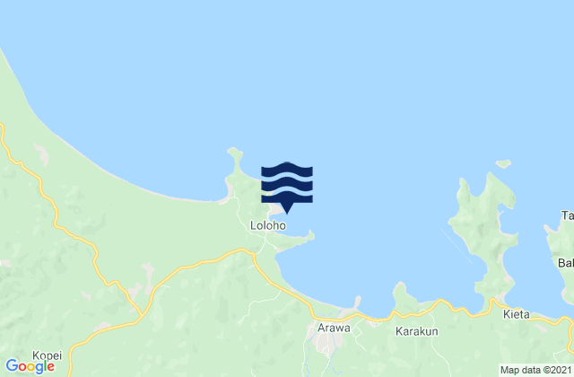 Anewa Bay, Papua New Guinea tide times map