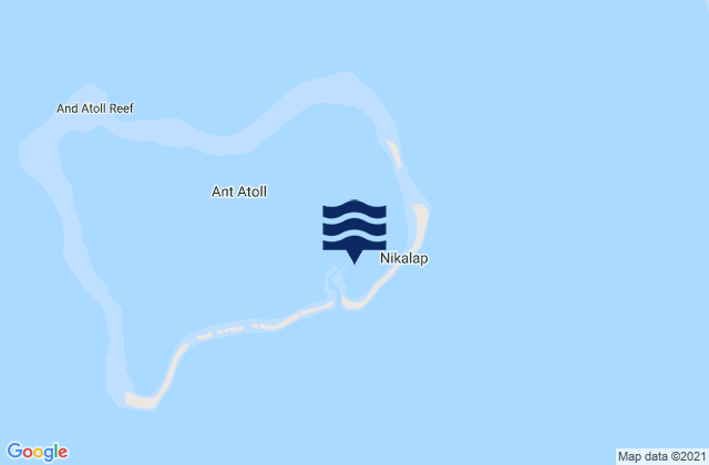 Ant Islands (Tauenai Channel), Micronesia tide times map