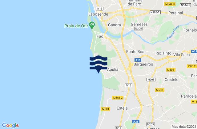 Apulia, Portugal tide times map