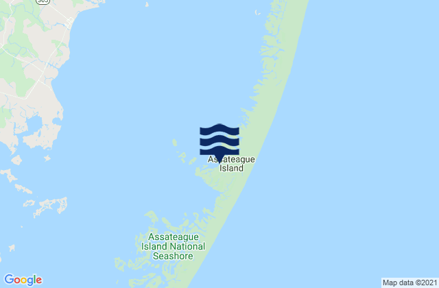 Assateague Island, United States tide chart map