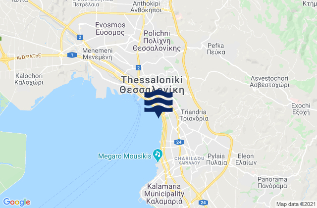 Asvestochori, Greece tide times map