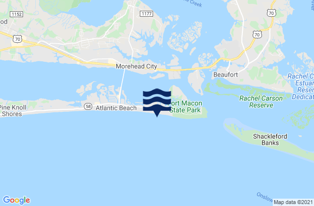 Atlantic Beach Triple S Pier, United States tide chart map