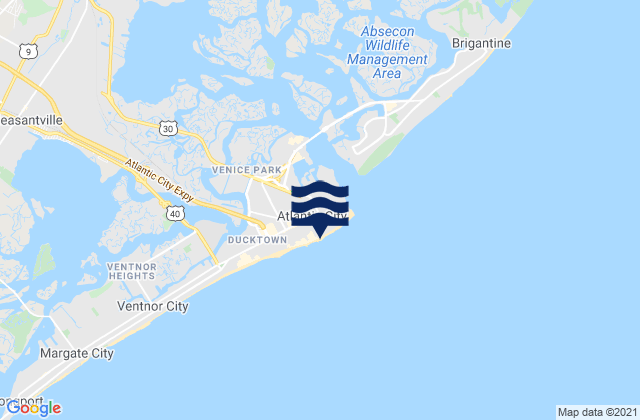 Atlantic City, United States tide chart map