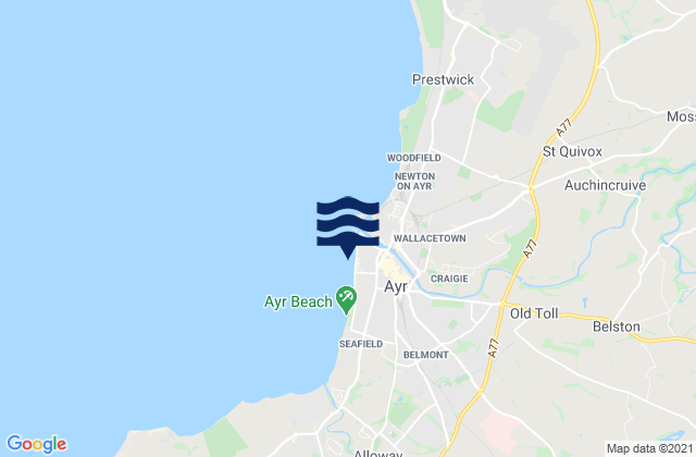 Ayr Beach South Ayrshire Scotland United Kingdom Tide Times Map 16705494 