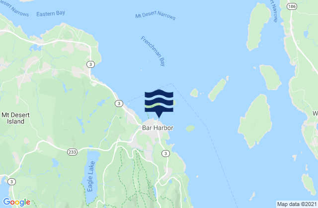 Bar Harbor, United States tide chart map