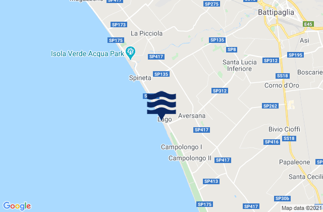 Battipaglia, Italy tide times map