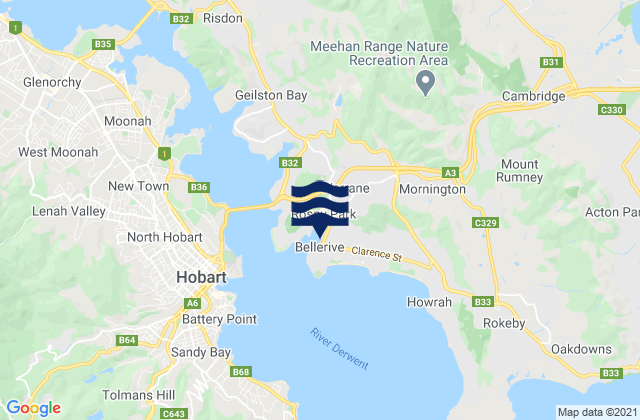 Bellerive, Australia tide times map