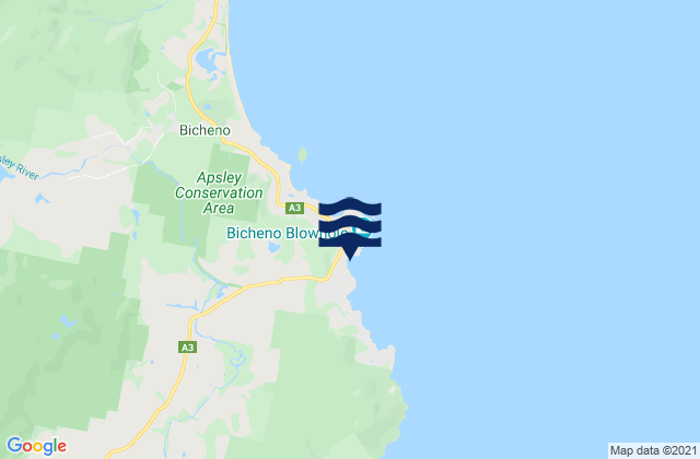 Bicheno, Australia tide times map
