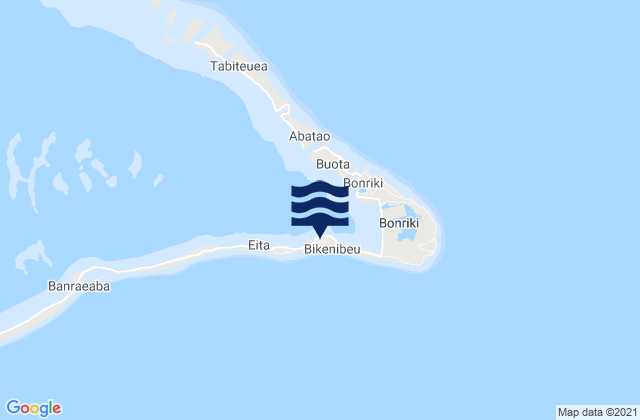 Bikenibeu Village, Kiribati tide times map