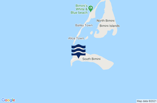 Bimini District, Bahamas tide times map