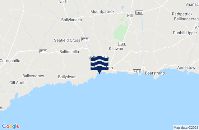 Bunmahon, Ireland tide times map