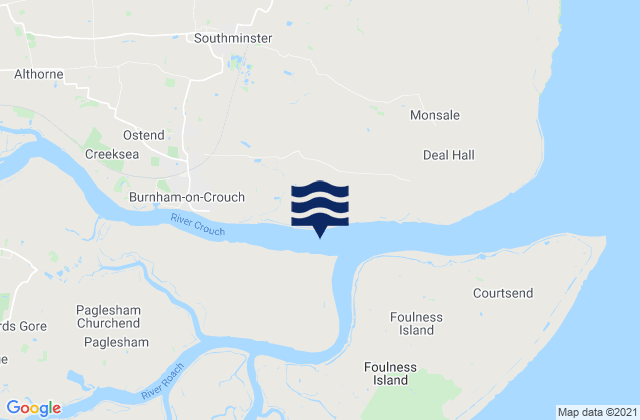 Burnham-on-Crouch, United Kingdom tide times map