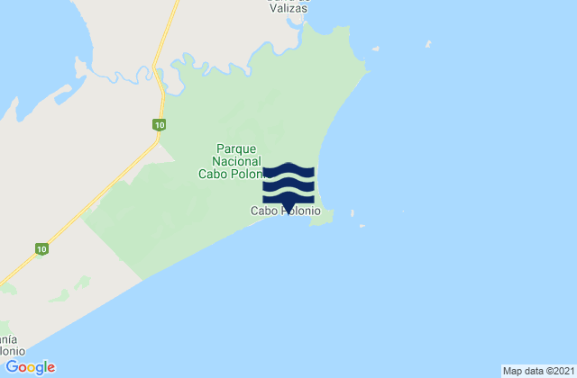 Cabo Polonio, Brazil tide times map