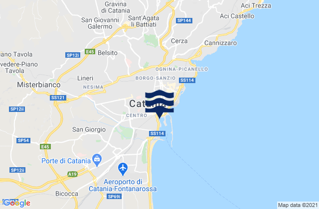 Camporotondo Etneo, Italy tide times map