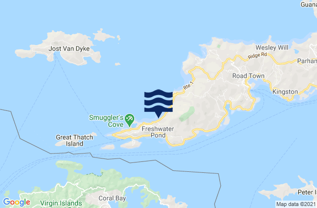 Capoons Bay - Bombas, U.S. Virgin Islands tide times map