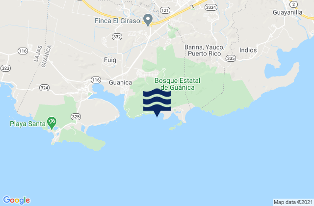 Carenero Barrio, Puerto Rico tide times map