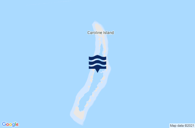 Caroline, Kiribati tide times map