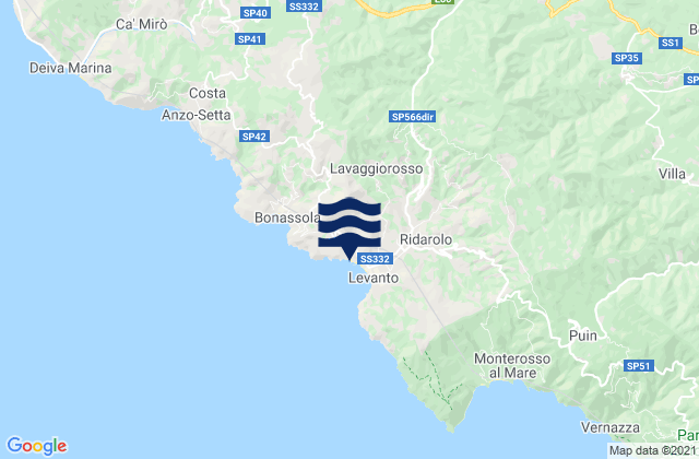 Carrodano, Italy tide times map