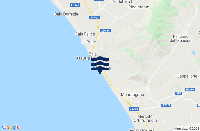 Cascano, Italy tide times map