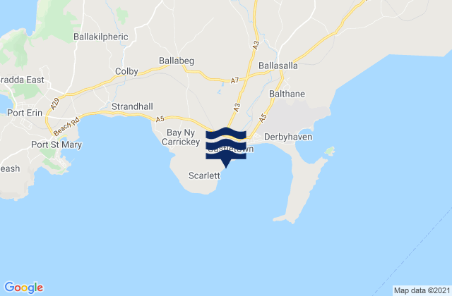 Castletown, Isle of Man tide times map