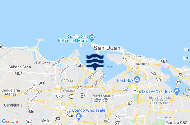 Catano Barrio-Pueblo, Puerto Rico tide times map