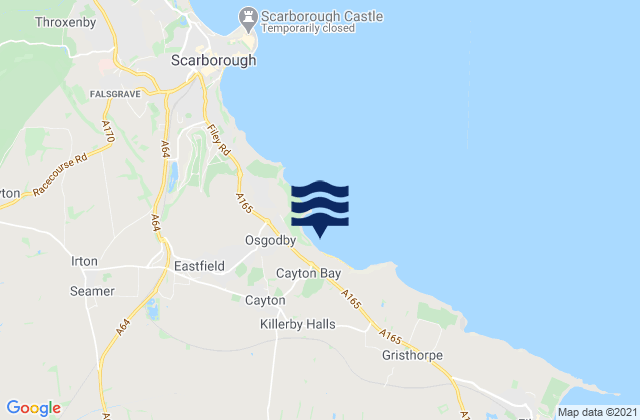 Cayton Bay - Pumphouse, United Kingdom tide times map