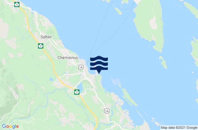 Chemainus, Canada tide times map