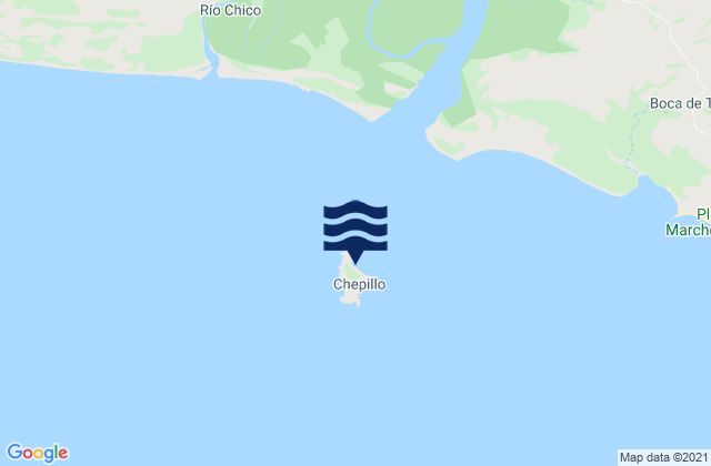 Chepillo, Panama tide times map