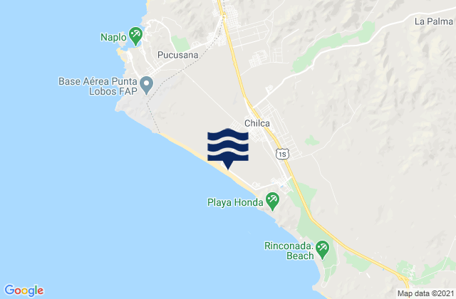 Chilca, Peru tide times map