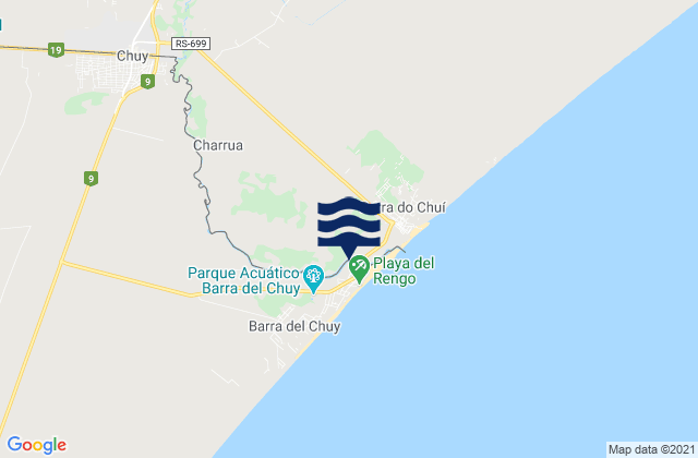 Chui, Uruguay tide times map