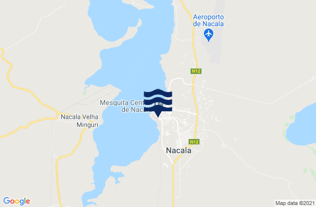 Cidade de Nacala, Mozambique tide times map