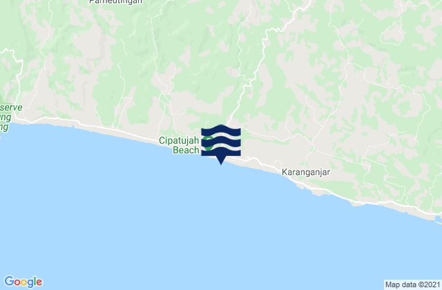 Cipatujah Selatan, Indonesia tide times map