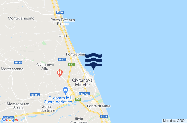 Citanova Marche, Italy tide times map