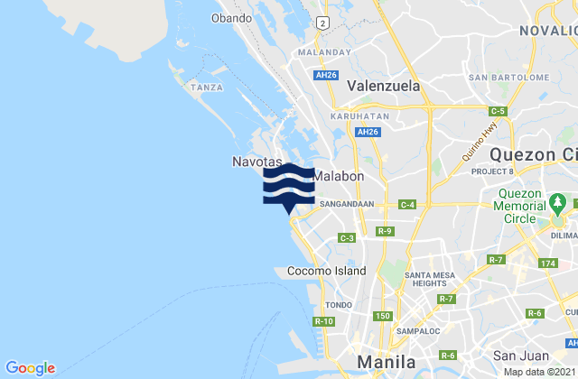 City Of Malabon Northern Manila District Metro Manila Philippines Tide Times Map 2567919 