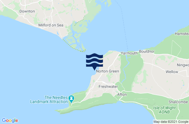 Colwell Bay Beach, United Kingdom tide times map