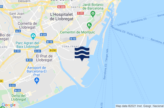 Cornella de Llobregat, Spain tide times map