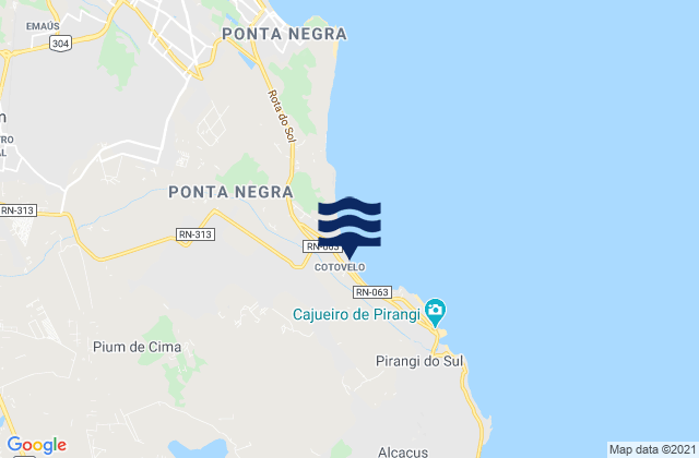Cotavelo, Brazil tide times map