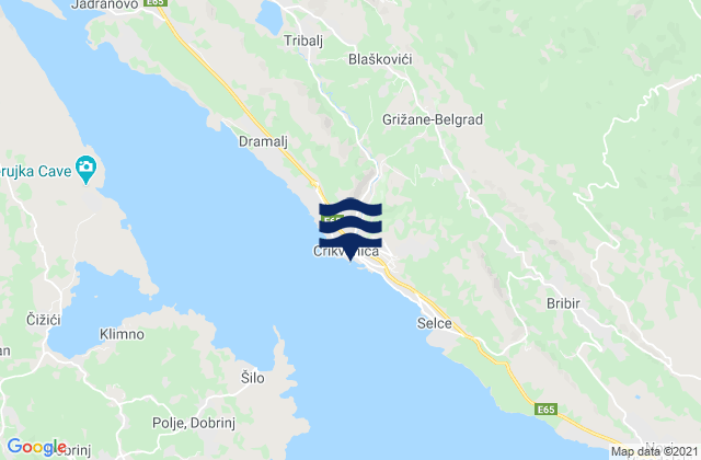 Crikvenica, Croatia tide times map