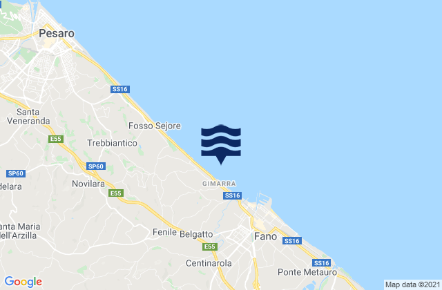 Cuccurano, Italy tide times map