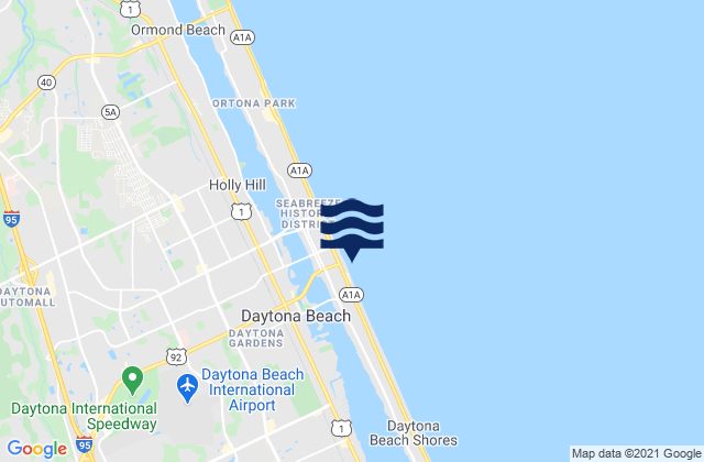 Daytona Beach, United States tide chart map