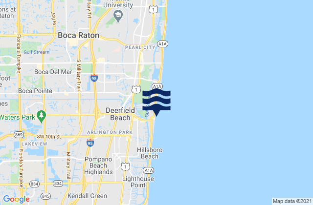 Deerfield Beach Pier, United States tide chart map
