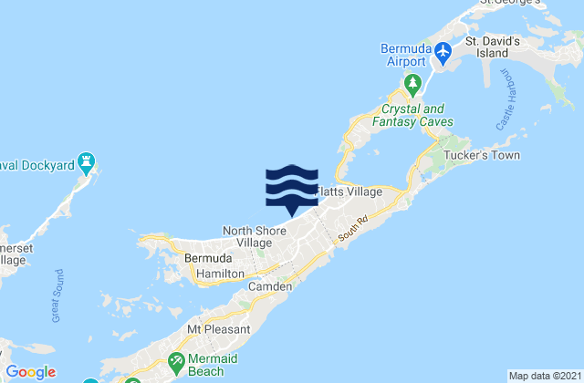 Devonshire Parish Bermuda Tide Times Map 5372814 