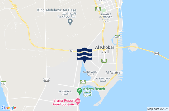 Dhahran Eastern Province Saudi Arabia Tide Times Map 174633 