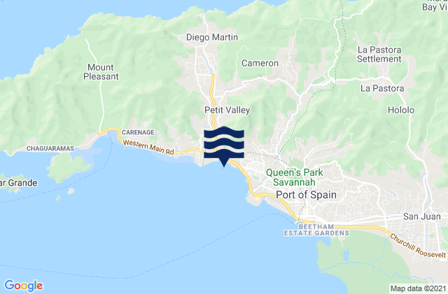 Diego Martin Trinidad And Tobago Tide Times Map 11295846 