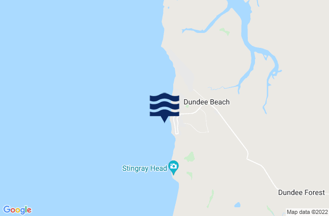Dundee Beach, Australia tide times map