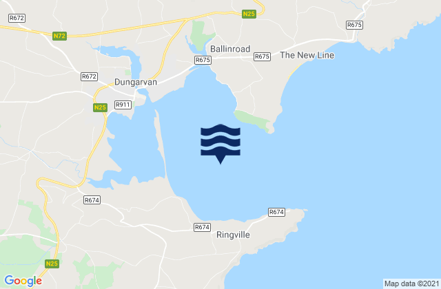 Dungarvan Harbour, Ireland tide times map