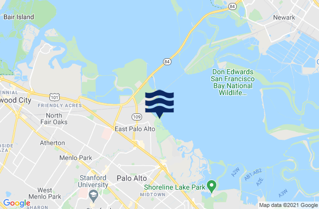 East Palo Alto San Mateo County California United States Tide Chart Map 8030485 